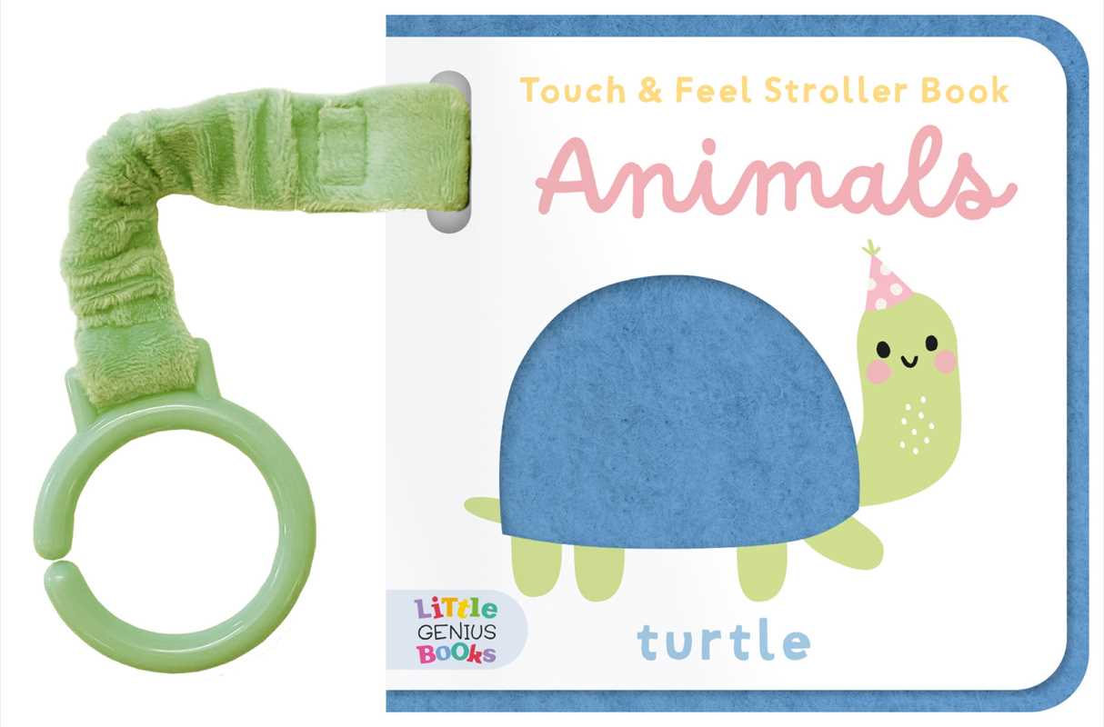 Animals-themed touch & feel stroller book by Little Genius Books, perfect for early learning