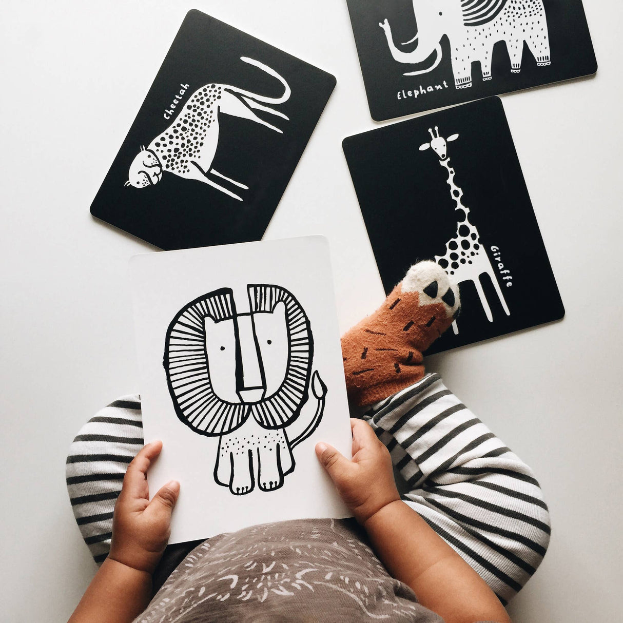 Art Cards for Baby - Safari Animals - Infant Flash Cards