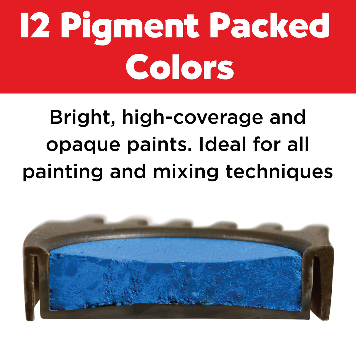 Connector Watercolor Paints for Kids 12 Super Bright Colors