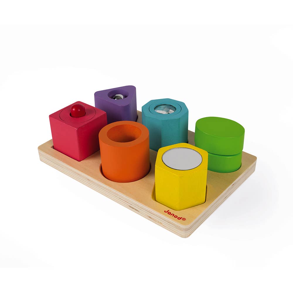 I Wood | Shapes & Sounds | 6 Block Puzzle | 12 Months+