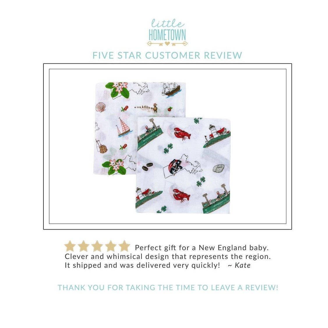 Massachusetts Baby Muslin Swaddle Receiving Blanket Extra Large 47 x 47