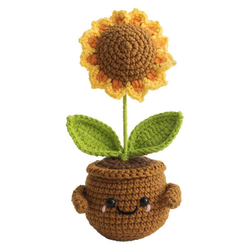 Handmade Knitted Potted Plants Cotton Desk Decor