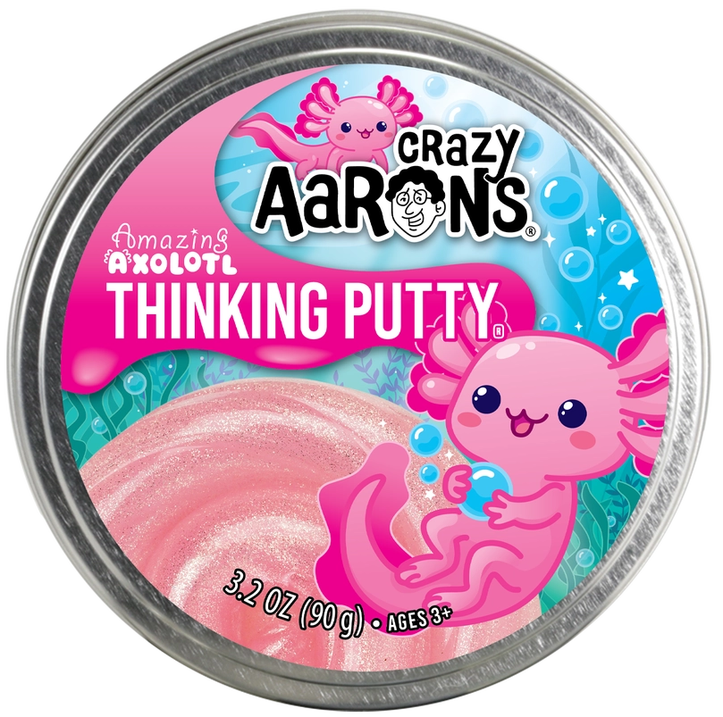 Amazing Axolotl - Full Size 4" Thinking Putty Tin