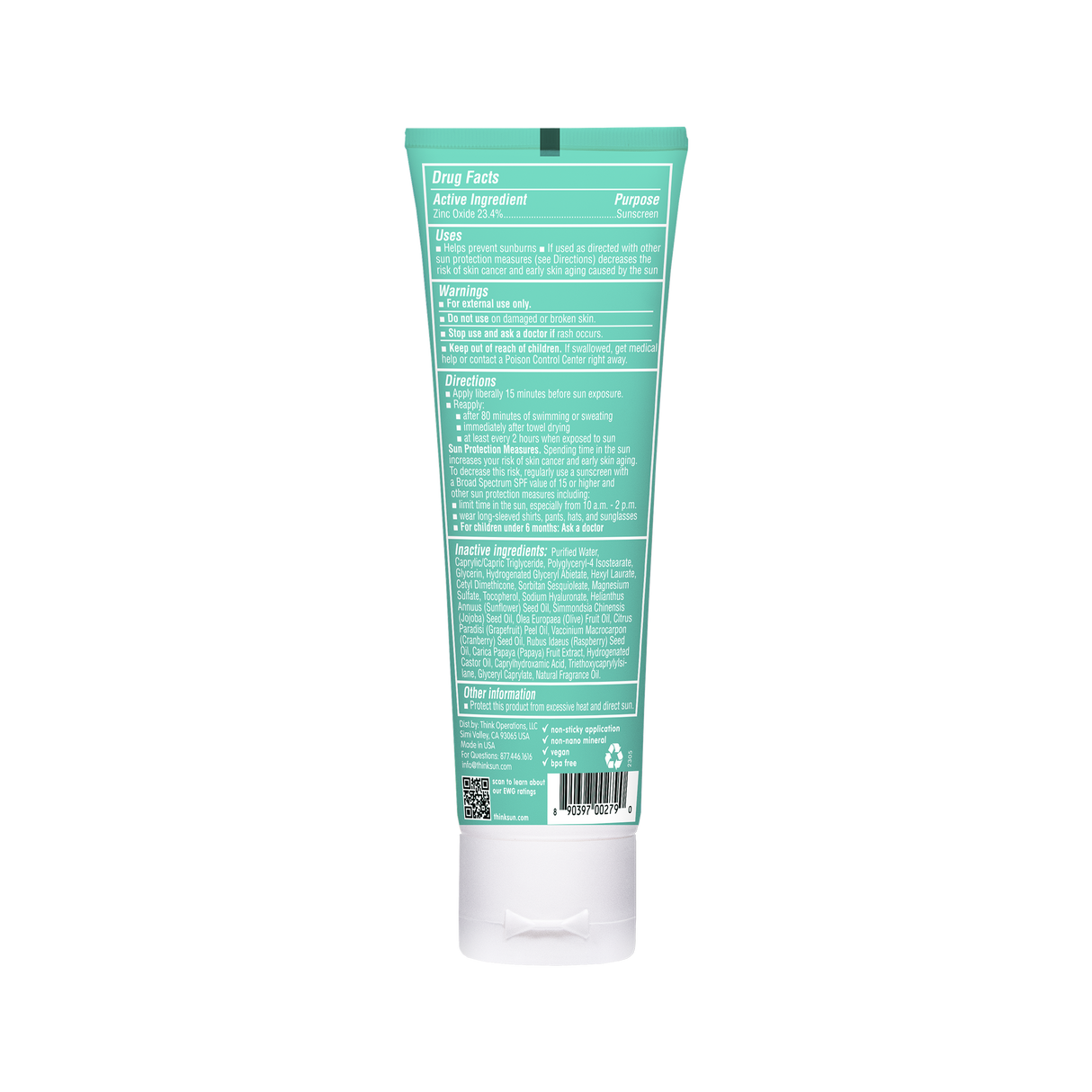 Think Kids SPF 50 Sunscreen 3 oz