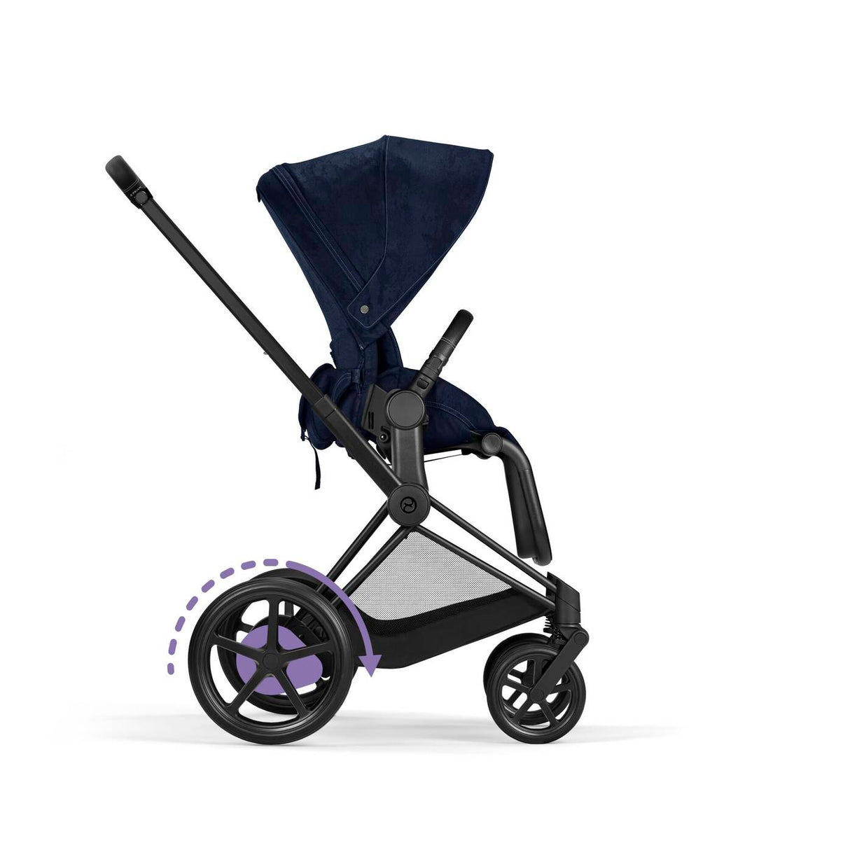 E-Priam Stroller Rebellious Luxury Denim Blue (Frame + Seat Pack)