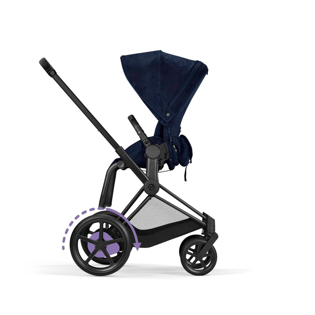E-Priam Stroller Rebellious Luxury Denim Blue (Frame + Seat Pack)