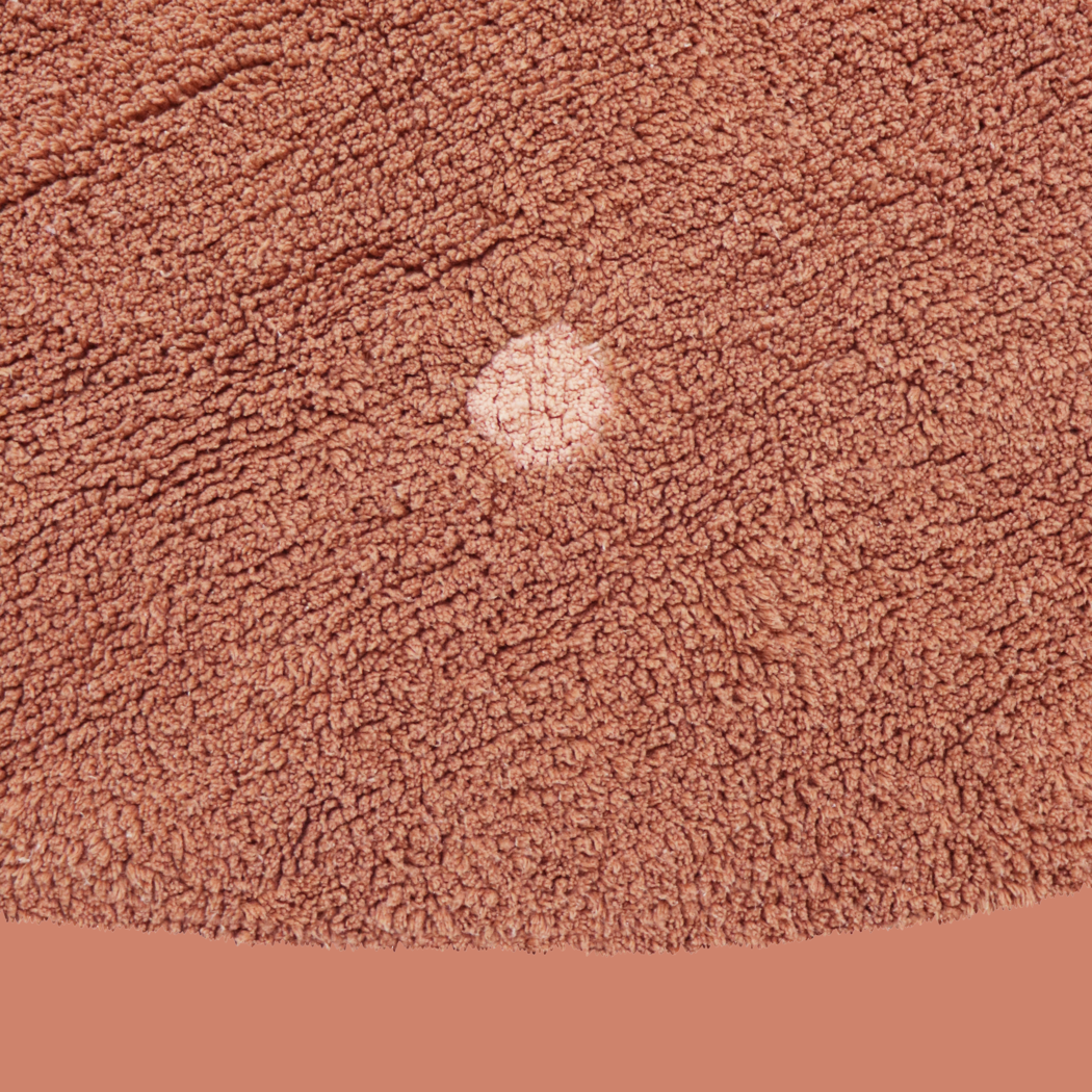 Washable rug Round Dot Chestnut