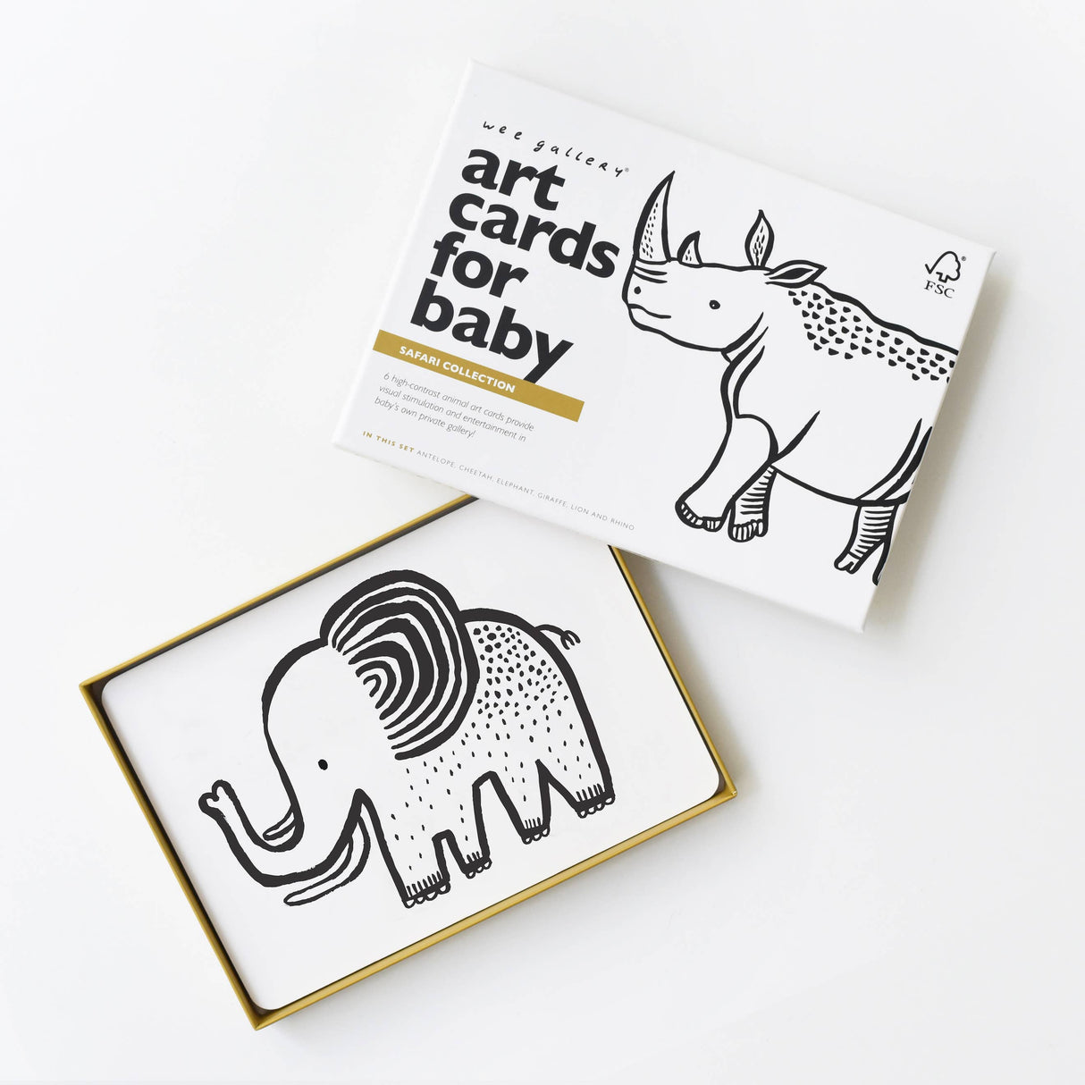 Art Cards for Baby - Safari Animals - Infant Flash Cards