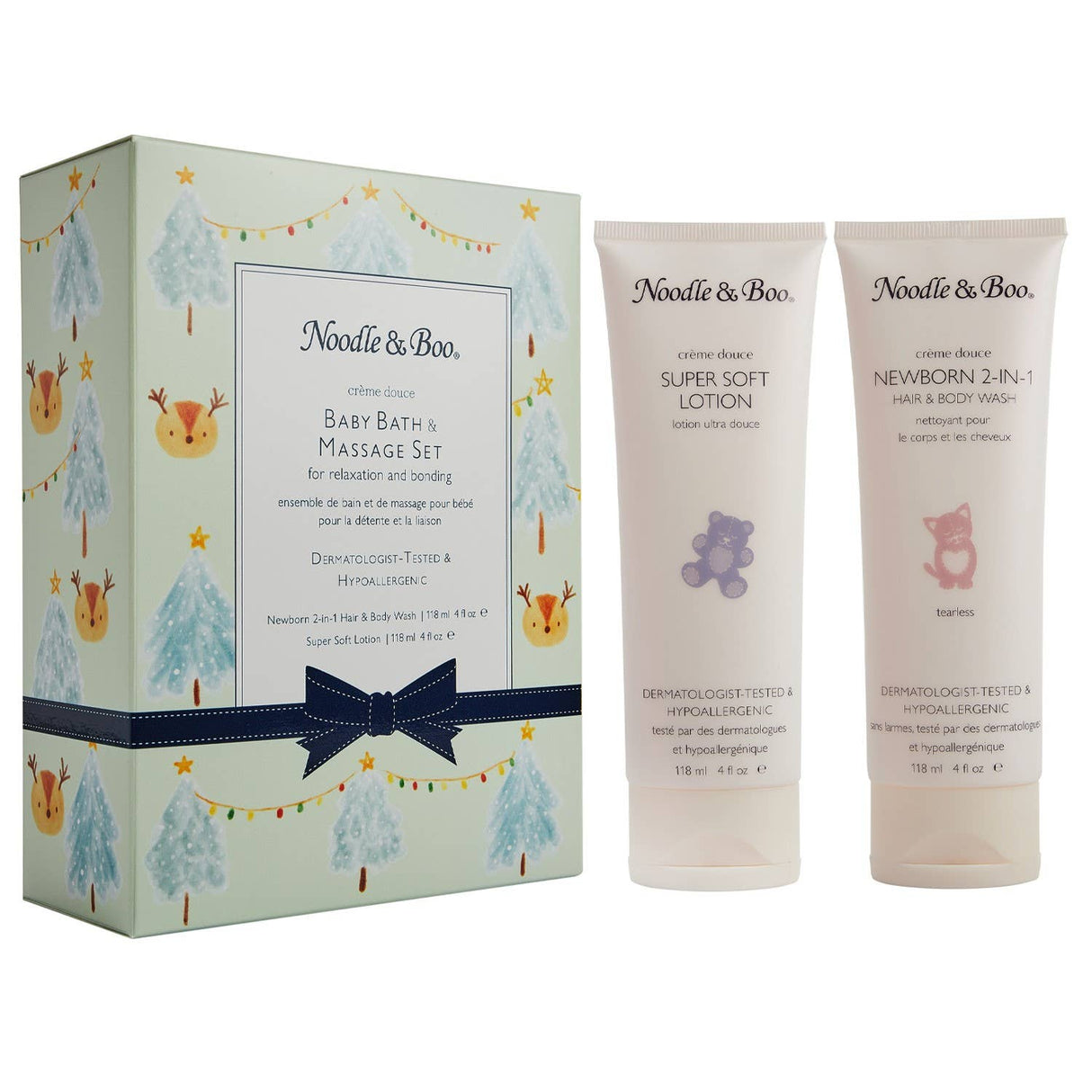 Baby Bath & Massage Set, Crème Douce, Holiday