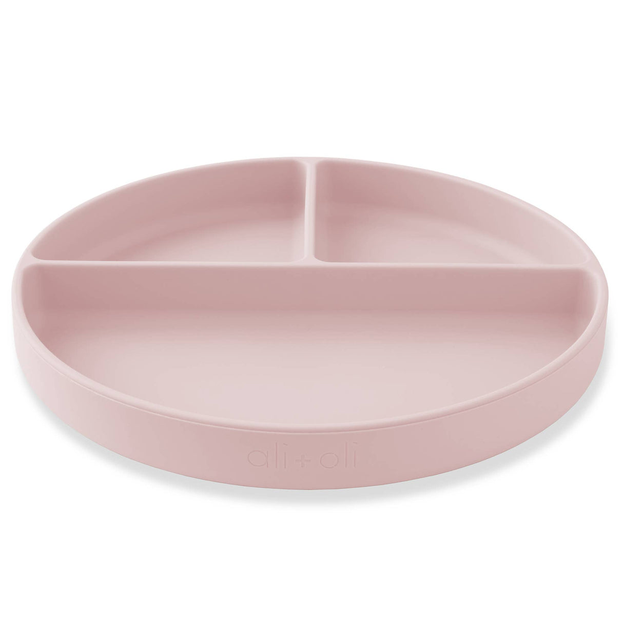 Baby Plate with Suction and Divided Portions (Pink)
