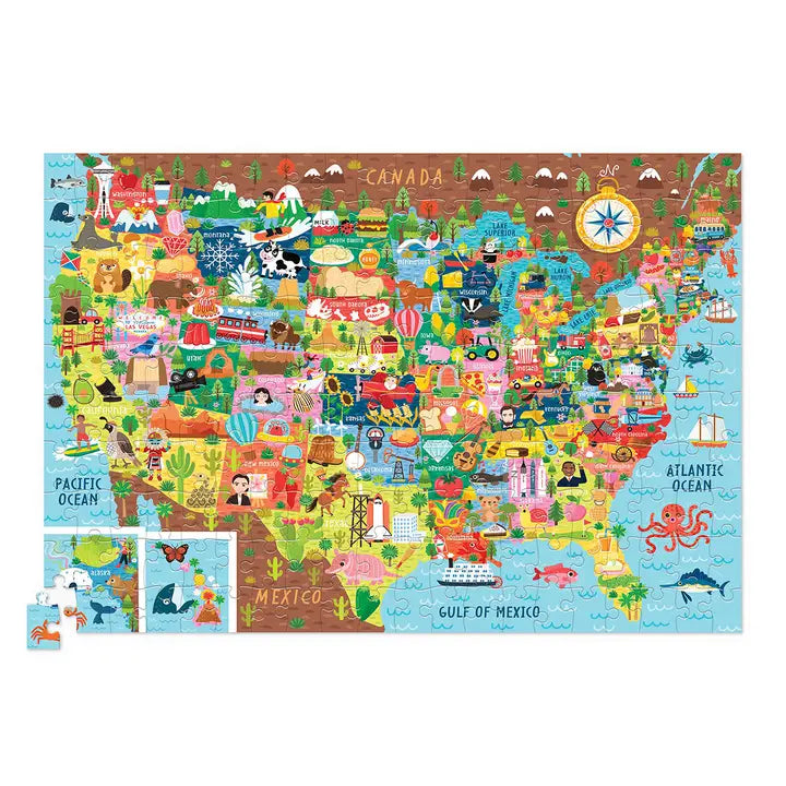 200-Piece Puzzle - USA Shaped Box