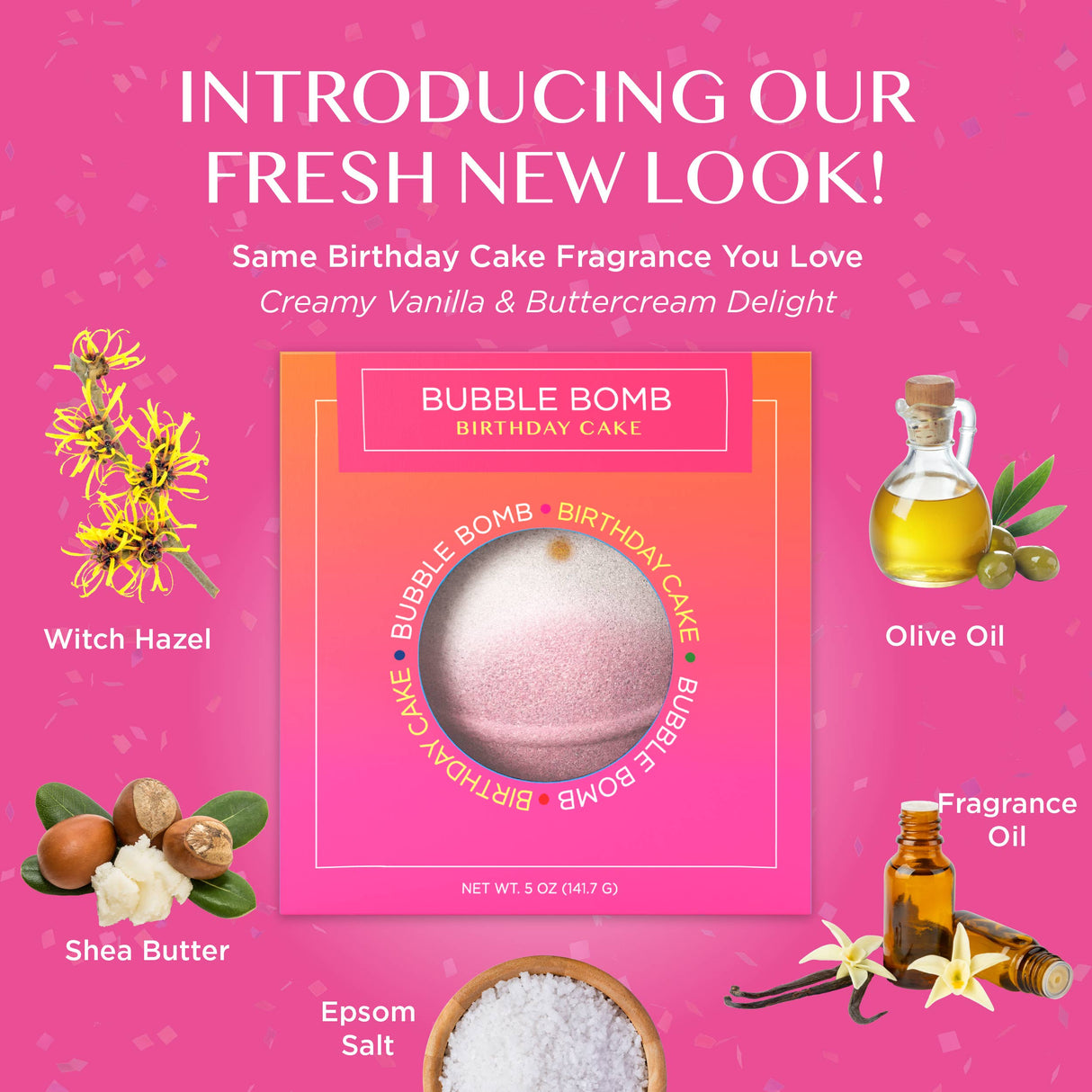 1 Pack Birthday Cake Bath Bomb