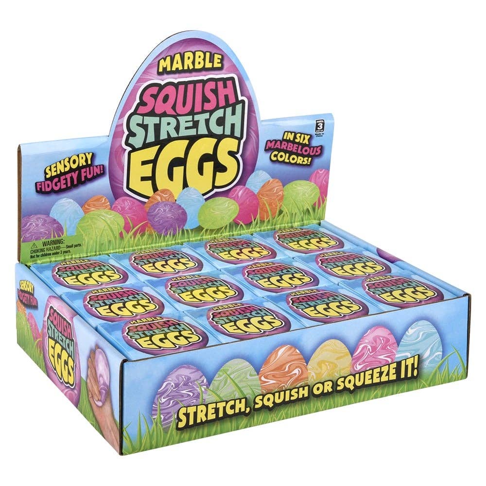 2.5" Squish And Stretch Marbleized Easter Egg - LLB Toys