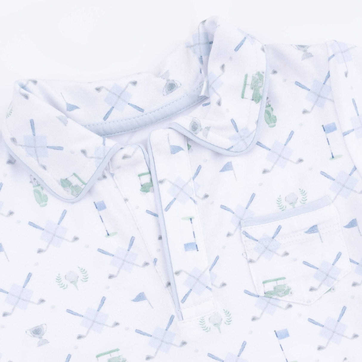 Golf Trellis Blue - Polo with Casual Short