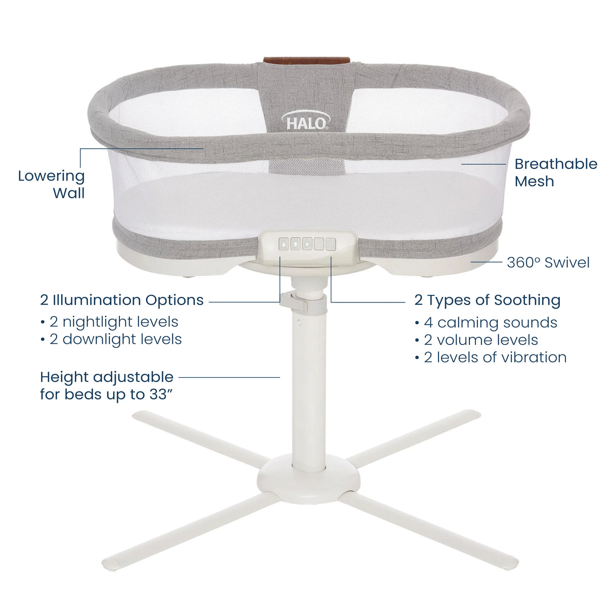 BassiNest® Luxe Swivel Sleeper Bassinet