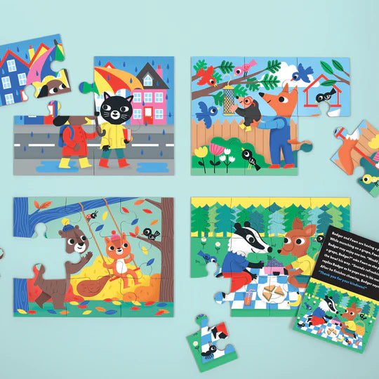 Mudpuppy Kindness 4-in-a-Box Puzzle