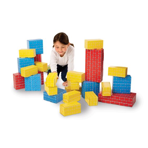 Melissa & Doug Jumbo Cardboard Blocks 24ct - Tadpole