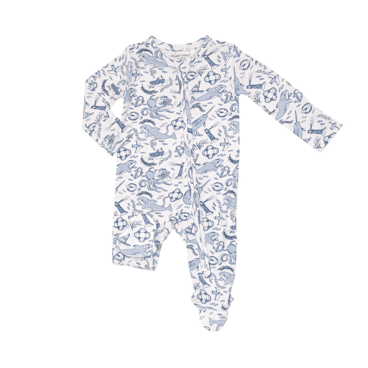 2-way Zipper Footie NAUTICAL NOTEBOOK - Tadpole