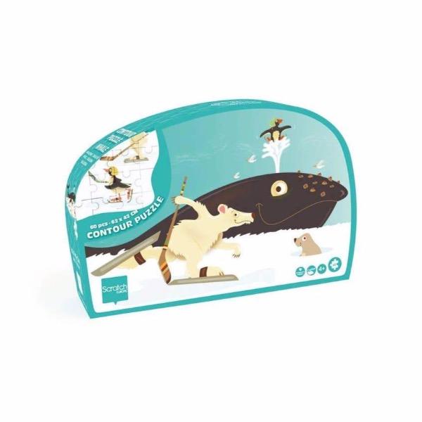60 Piece Whale Contour Puzzle - Tadpole