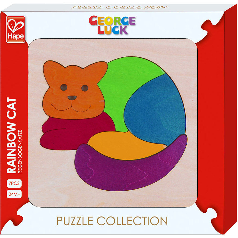 Hape Rainbow Cat Wood Puzzle - Tadpole
