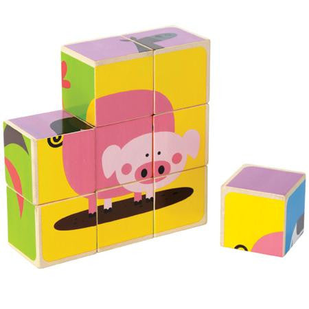 Hape Block Puzzle Farm Animals - Tadpole