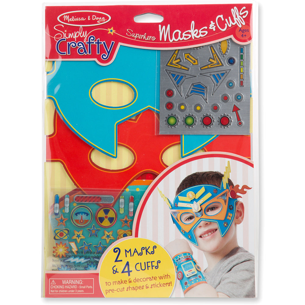 Melissa & Doug Simply Crafty Superhero Masks & Cuffs - Tadpole