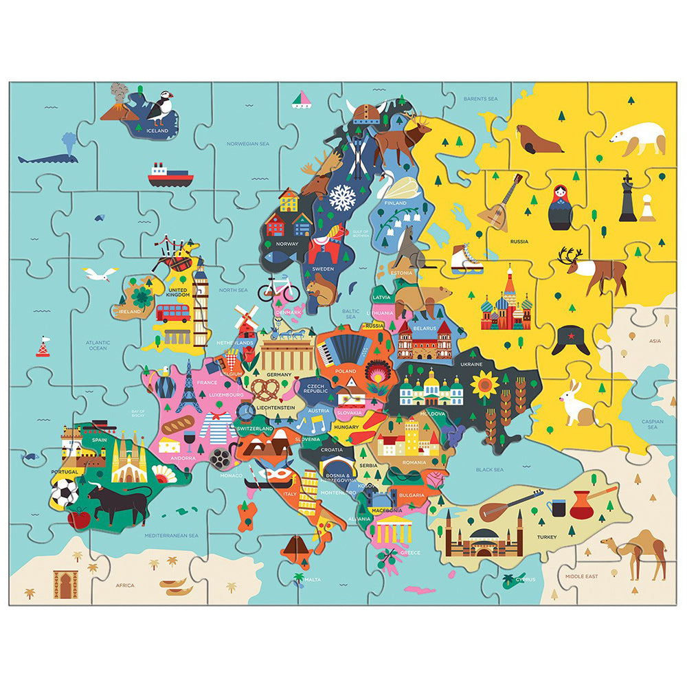 Mudpuppy Geography Puzzle Map of Europe - Tadpole