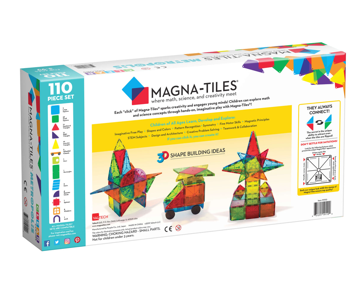 Magna-Tiles® Metropolis 110-Piece Set - Tadpole