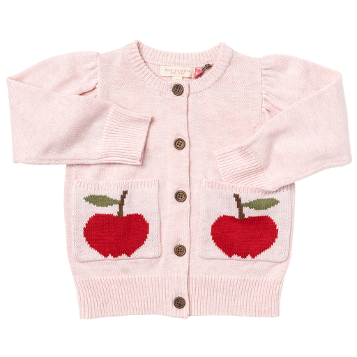 Girls Pocket Sweater - Apple