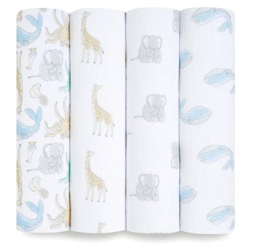 Aden + Anais Swaddle 4pk - Tadpole