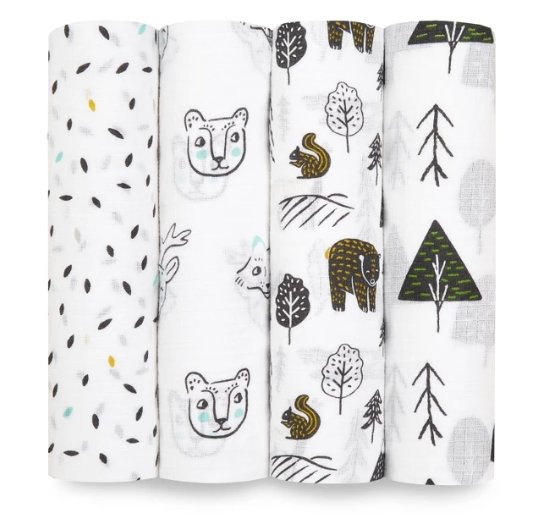 Aden + Anais Swaddle 4pk - Tadpole