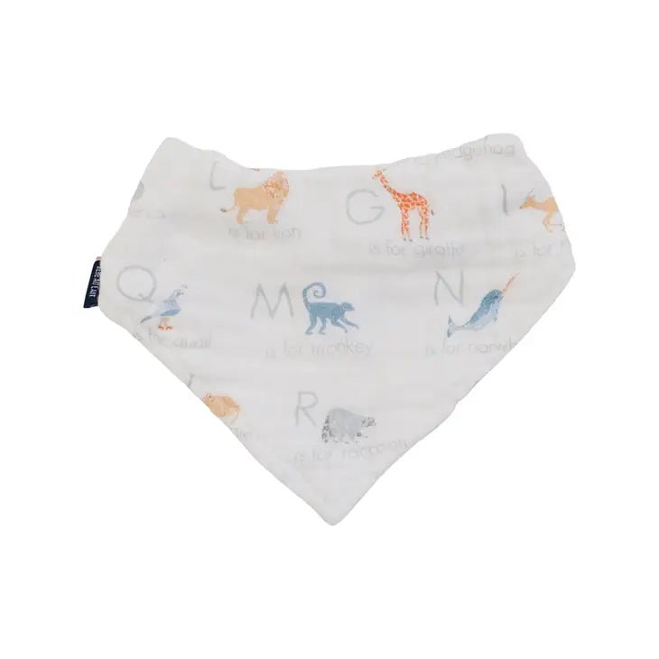 Animal Alphabet Muslin Bandana Bib - Tadpole