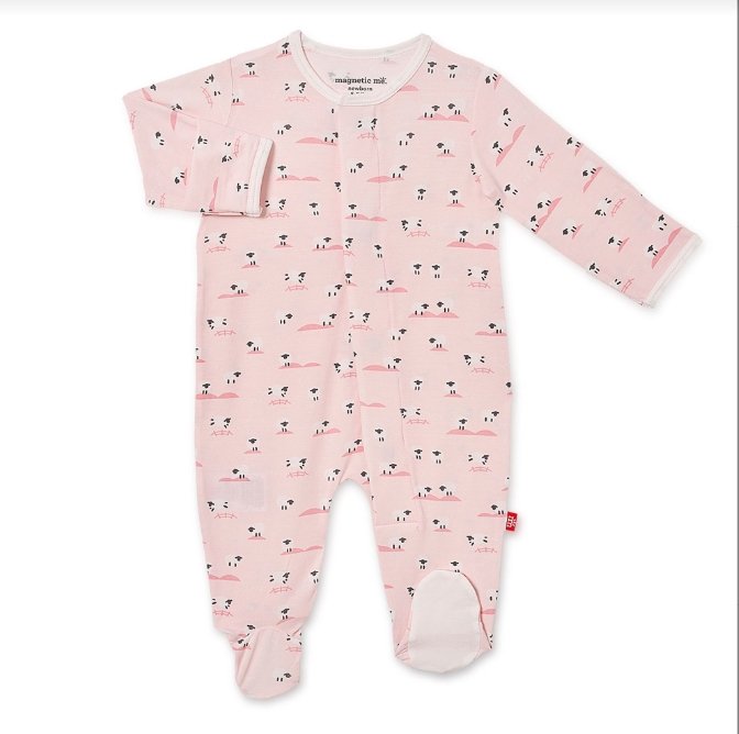 Baa Baa Baby Modal Magnetic Footie - Tadpole