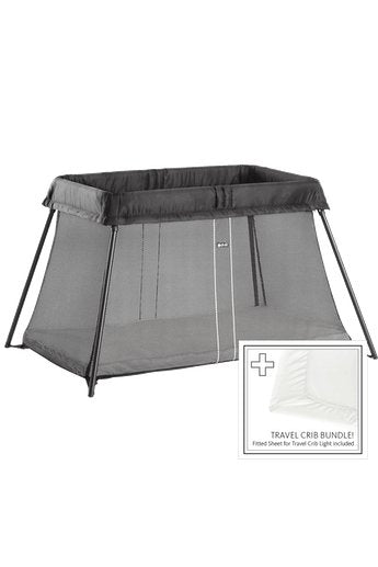 Baby Bjorn Travel Crib Bundle with Fitted Sheet - Tadpole