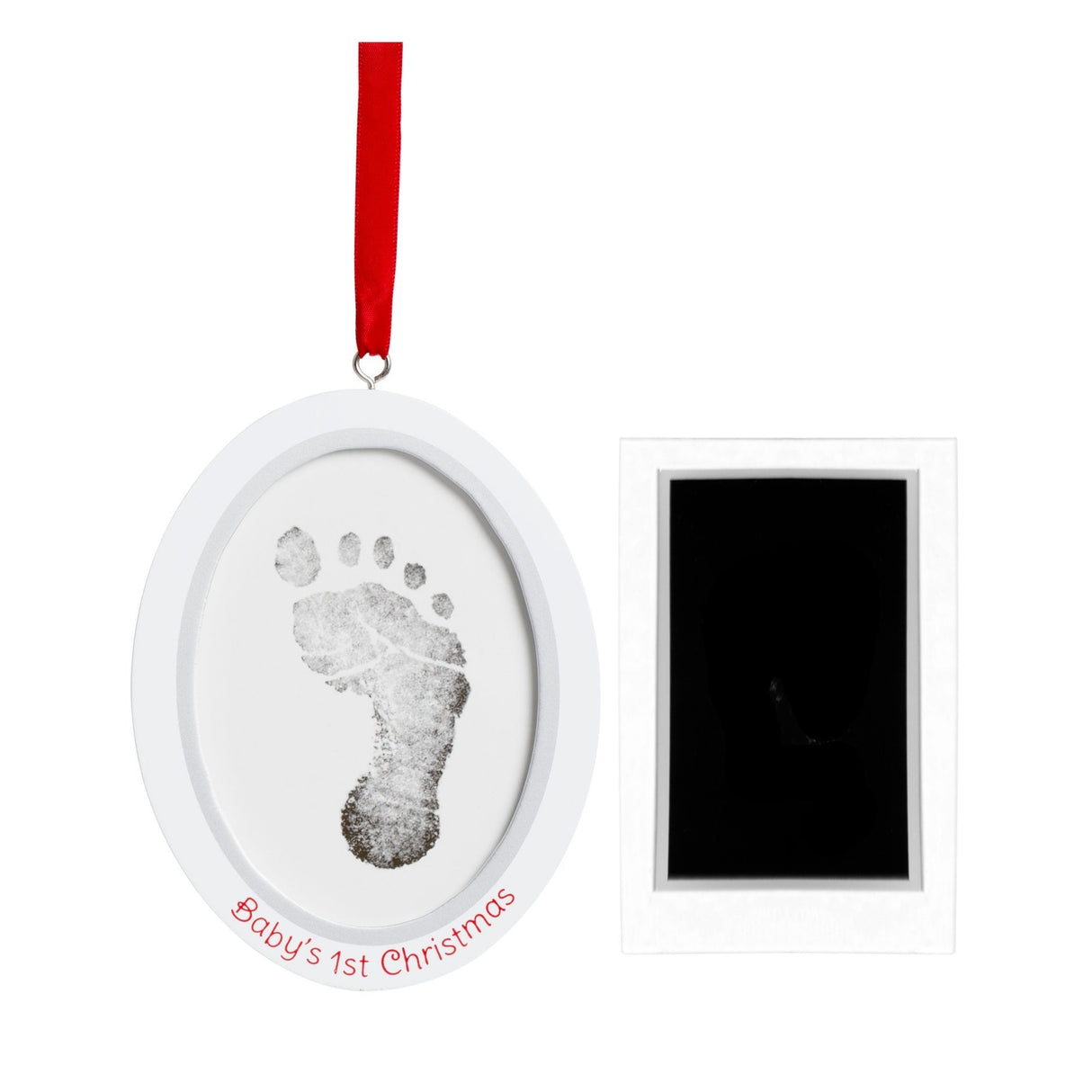 Babyprints Double-Sided Photo Ornament with Clean Touch Ink - Tadpole
