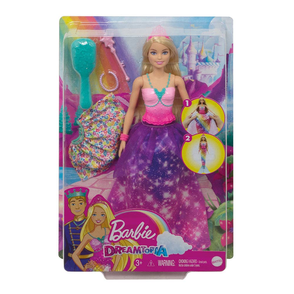Barbie Dreamtopia 2-in-1 Transforming Mermaid To Princess Doll - Tadpole
