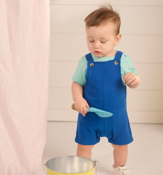 Blue Baby Overalls - Tadpole