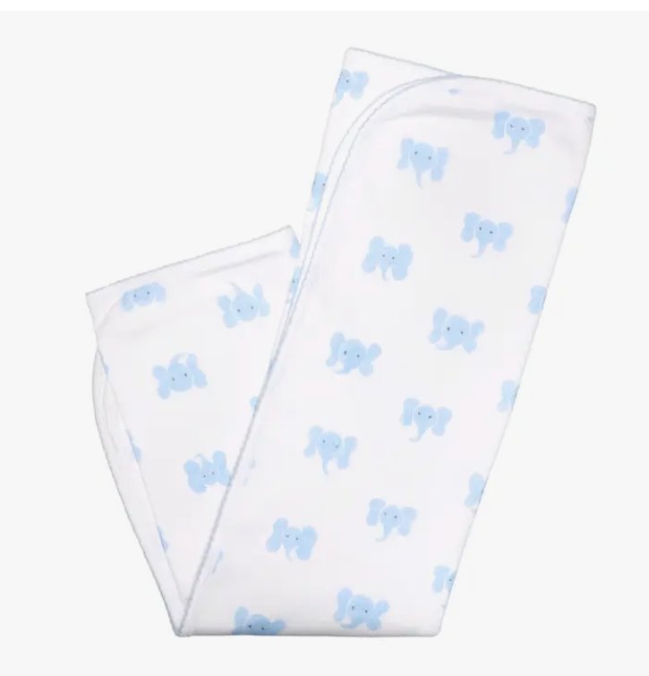 Blue Elephant Blanket O/S - Tadpole