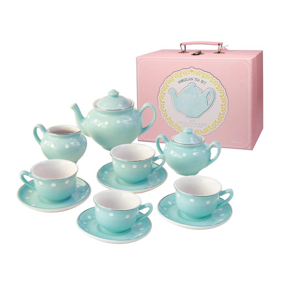 Bright Stripes Porcelain Tea Set- mint - Tadpole