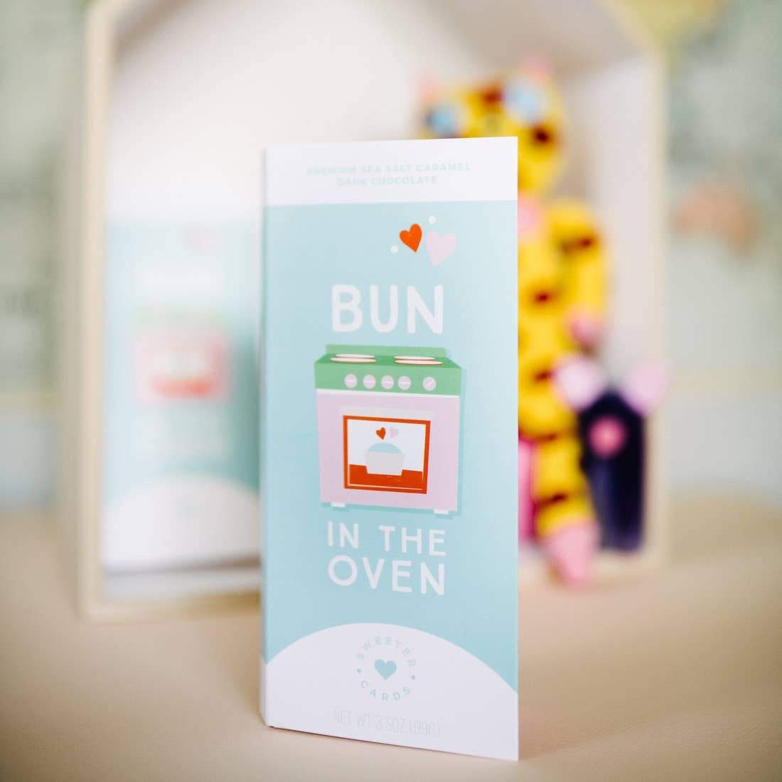 Bun in the Oven Card with Chocolate Bar - Tadpole
