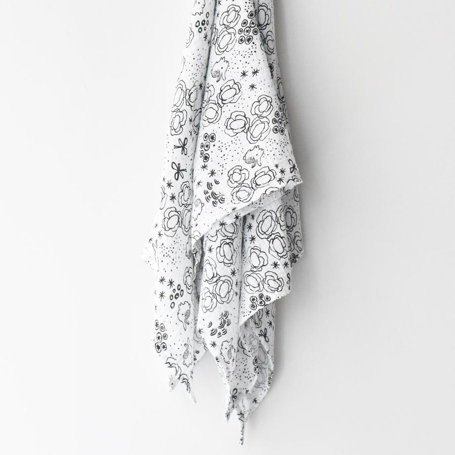 Bunnies Muslin Swaddle - Tadpole