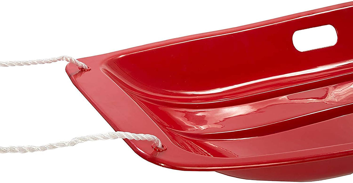 Classic Downhill Toboggan Snow Sled Includes Pull Rope and Handles (48") - Tadpole