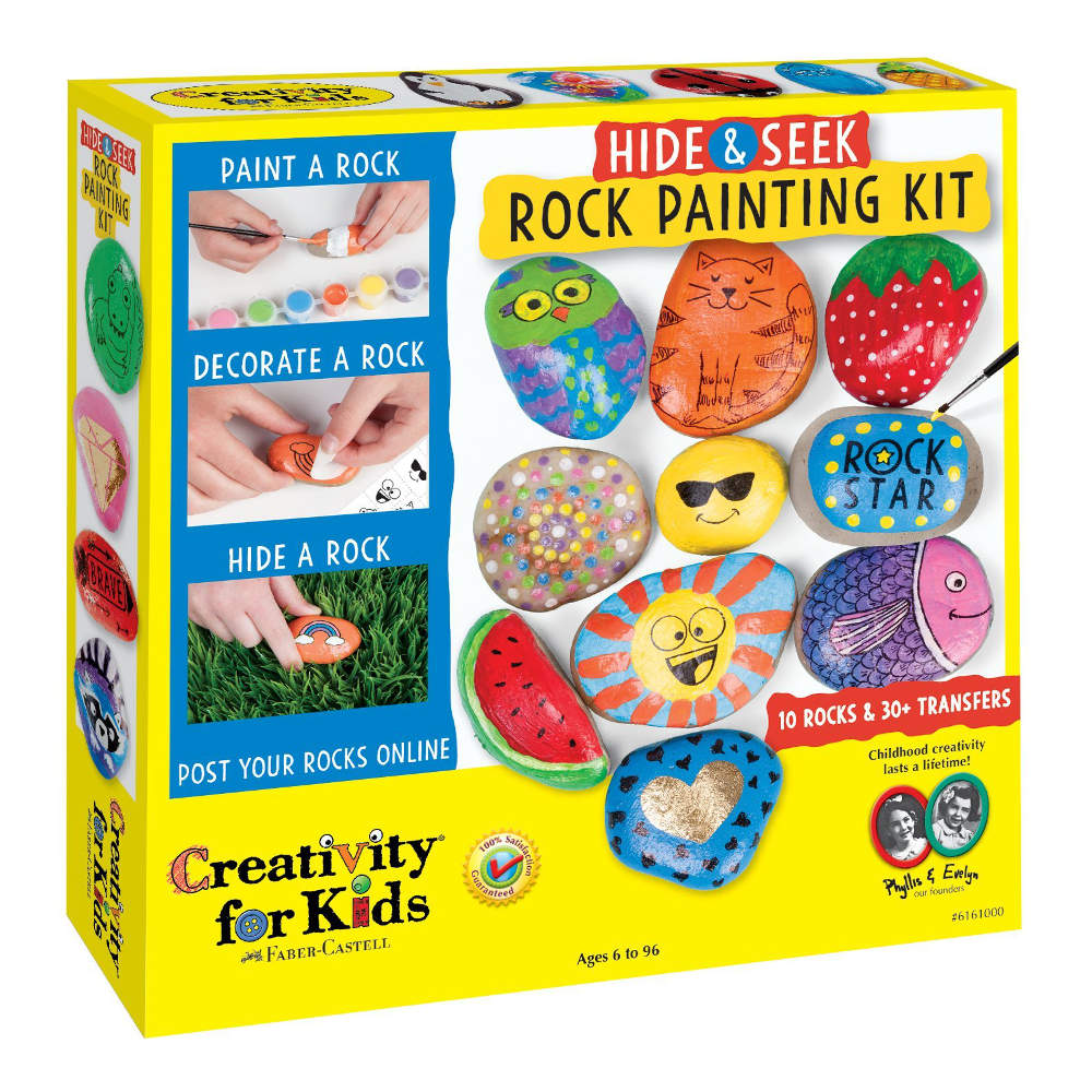 Creativity For Kids Hid & Seek Rock Painting Kit - Tadpole