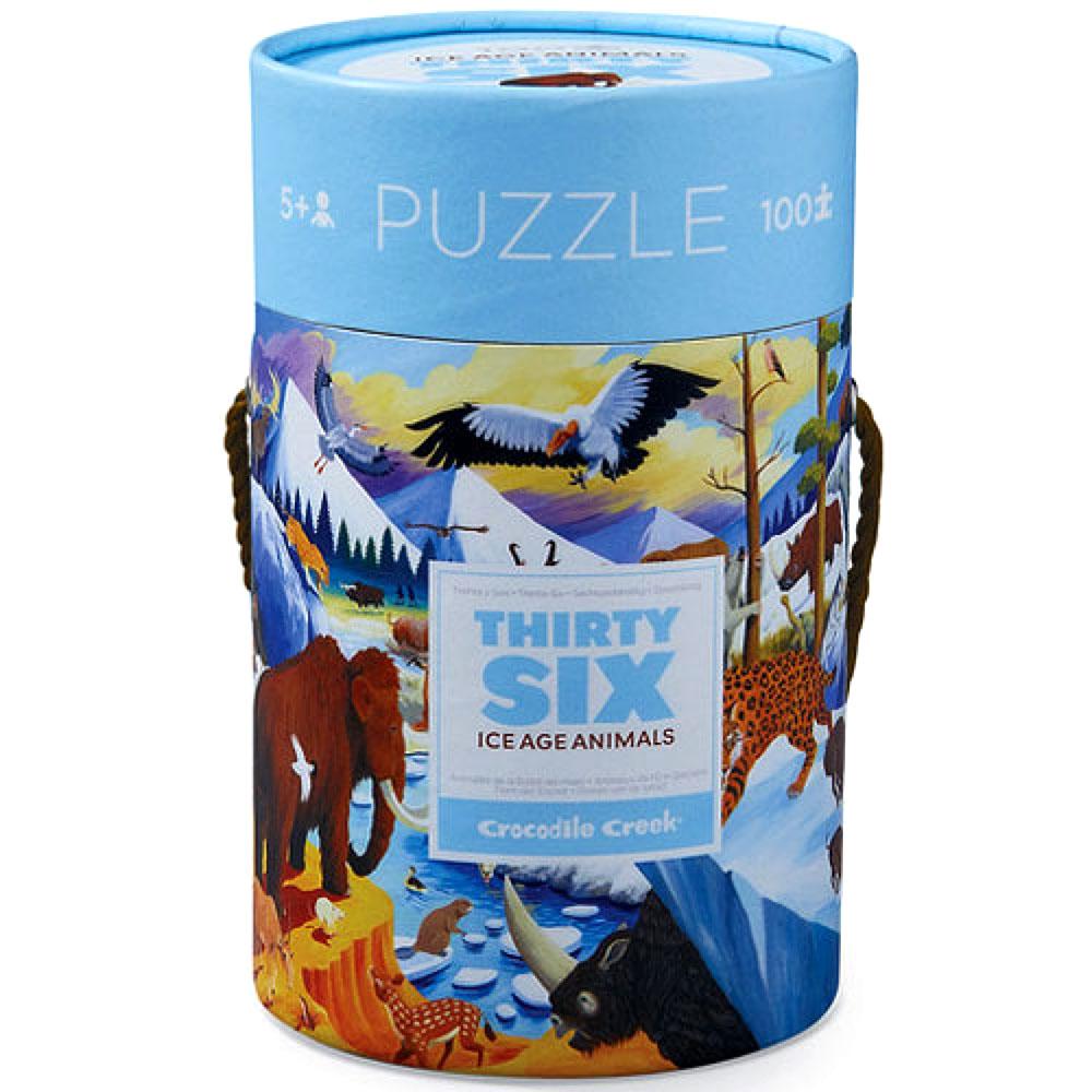Crocodile Creek 36 Animals Puzzle Ice Age (100 Pieces) - Tadpole