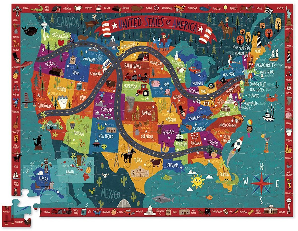 Crocodile Creek Discover Puzzle America - Tadpole