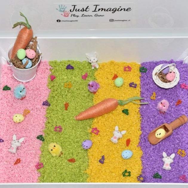 Easter Sensory Bin - Tadpole