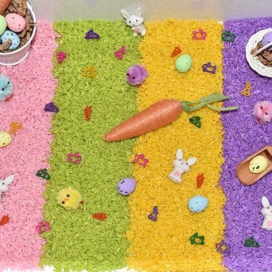 Easter Sensory Bin - Tadpole