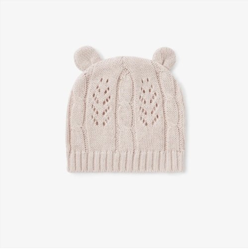 Elegant Baby Cable Leaf Hat - Tadpole