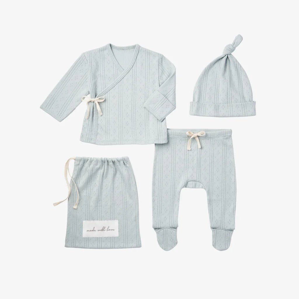 Elegant Baby Pointelle Layette Gift Set - Tadpole