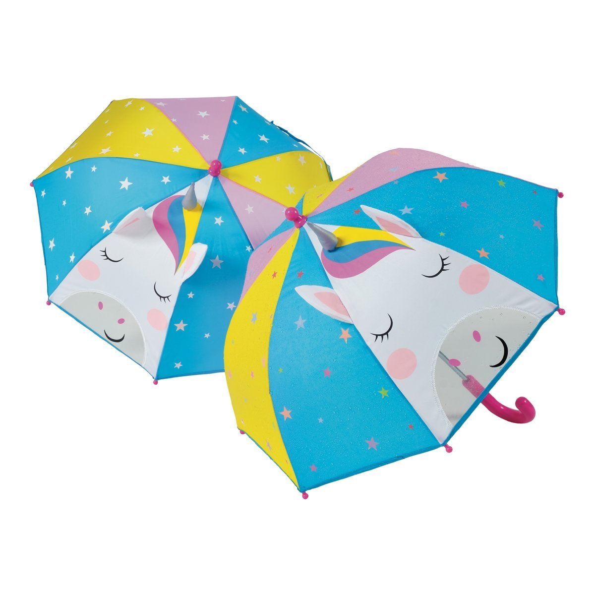 Floss & Rock Colour Changing 3D Umbrella - Rainbow Unicorn - Tadpole